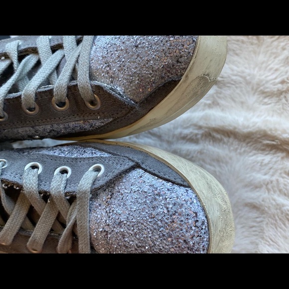 GOLDEN GOOSE GLITTER GREY SILVER FRANCYS EUC 38 - Picture 13 of 17